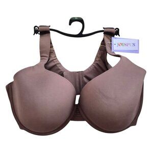 Joyspun Underwire T-Shirt Bra Plus Size 44DDD Full Figure Lightly Padded Brown